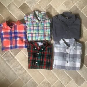 Bundle of 5 boys size 7/8 long sleeve shirts